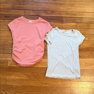 abercrombie kids Pink Short-Sleeve Ribbed Tee (pair)
